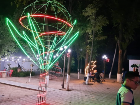 Келесте саябақ жаңартылып, ойын алаңшасы ашылды