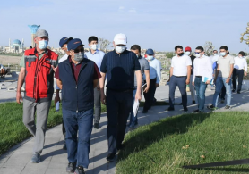 Көгалдандыру жұмыстары тәулік бойы жүргізіледі