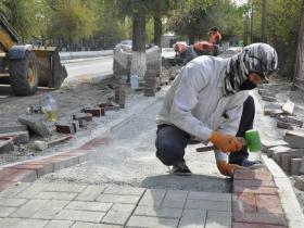 9 көше жарықтандырылып, тротуарлар салынуда